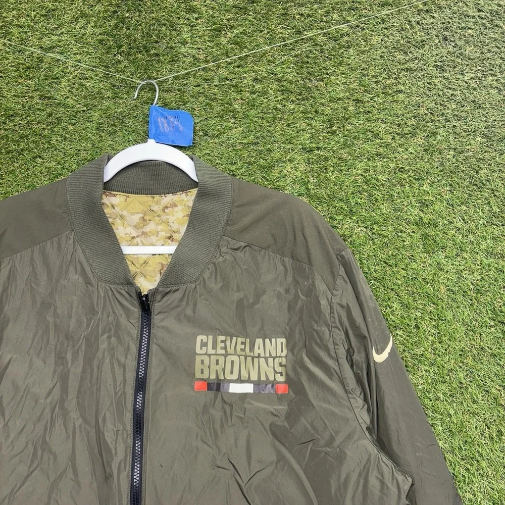 Nike Cleveland Browns Salute To Service Jacket Mens XL OnField Reversible Puffer